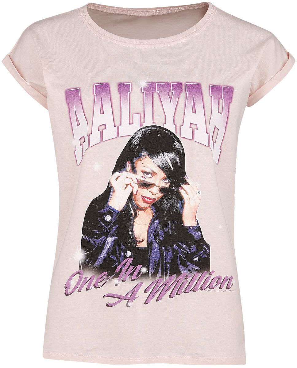 Aaliyah T-Shirt One In A Million S to XL for Women light pink