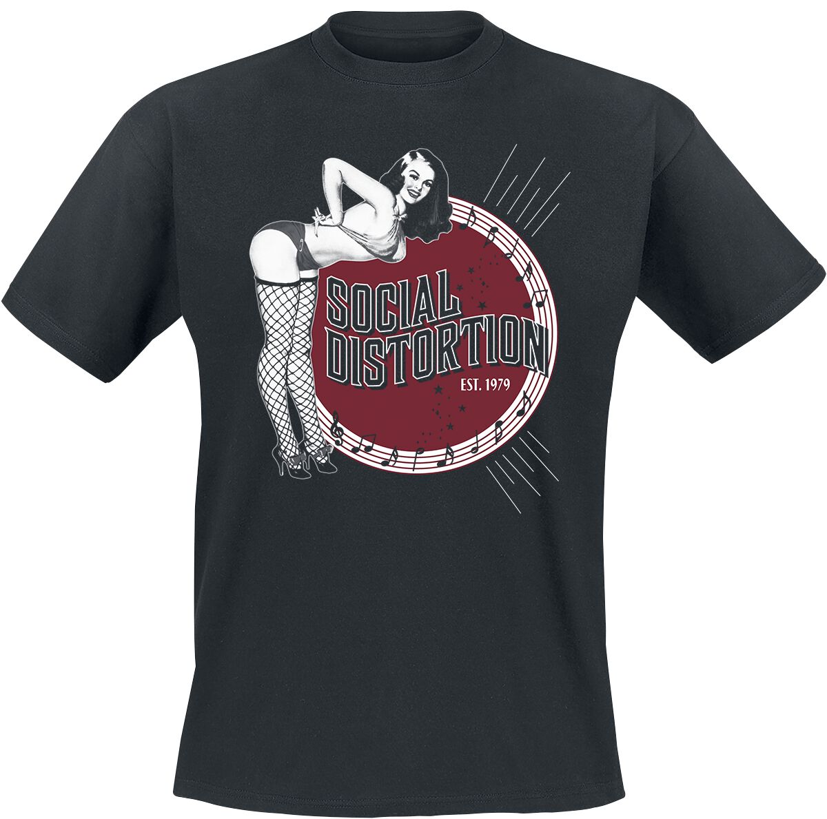 Social Distortion T-Shirt Musical Review M to 3XL for Men black