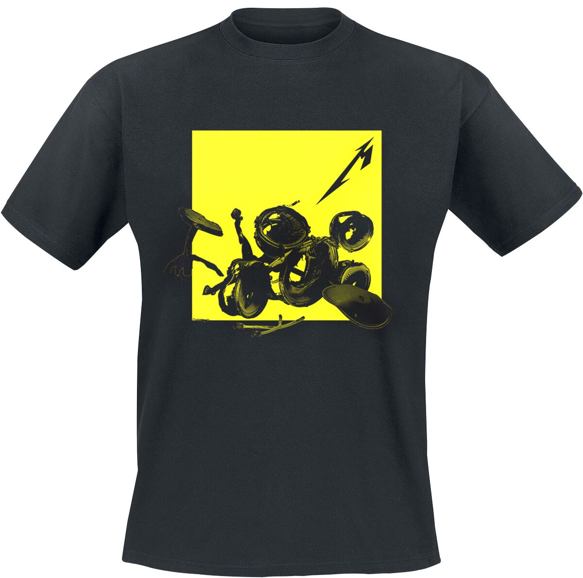 Metallica T-Shirt Broken/Burnt Drums (M72) S to XL for Men black