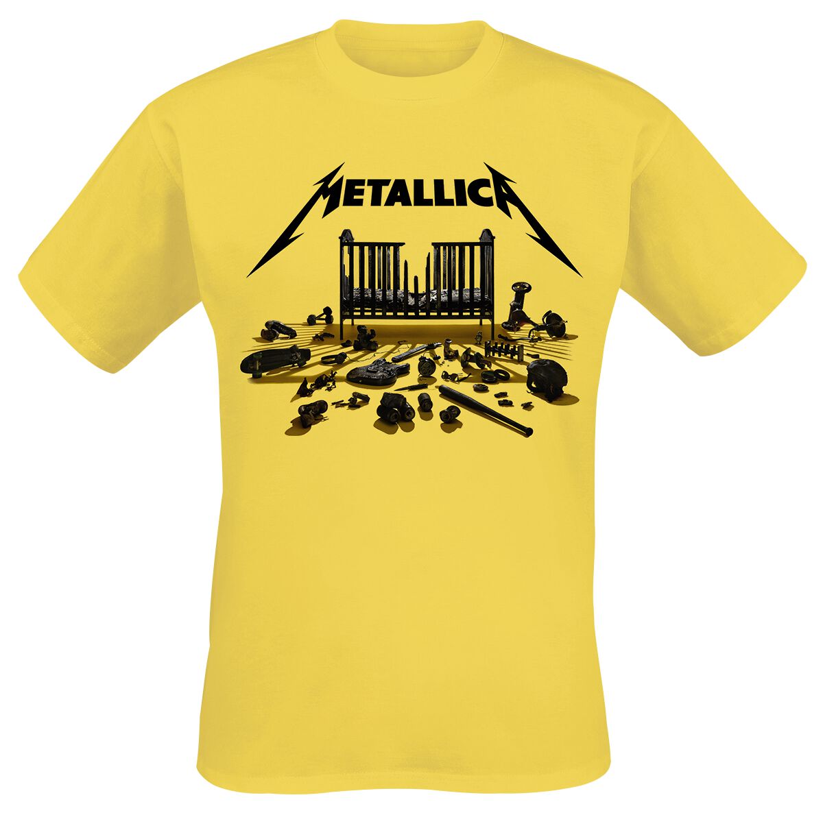 Metallica T-Shirt Simplified Cover (M72) S to 4XL for Men yellow