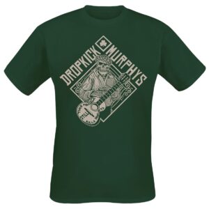Dropkick Murphys T-Shirt Skelly Cousin S to XXL for Men dark green