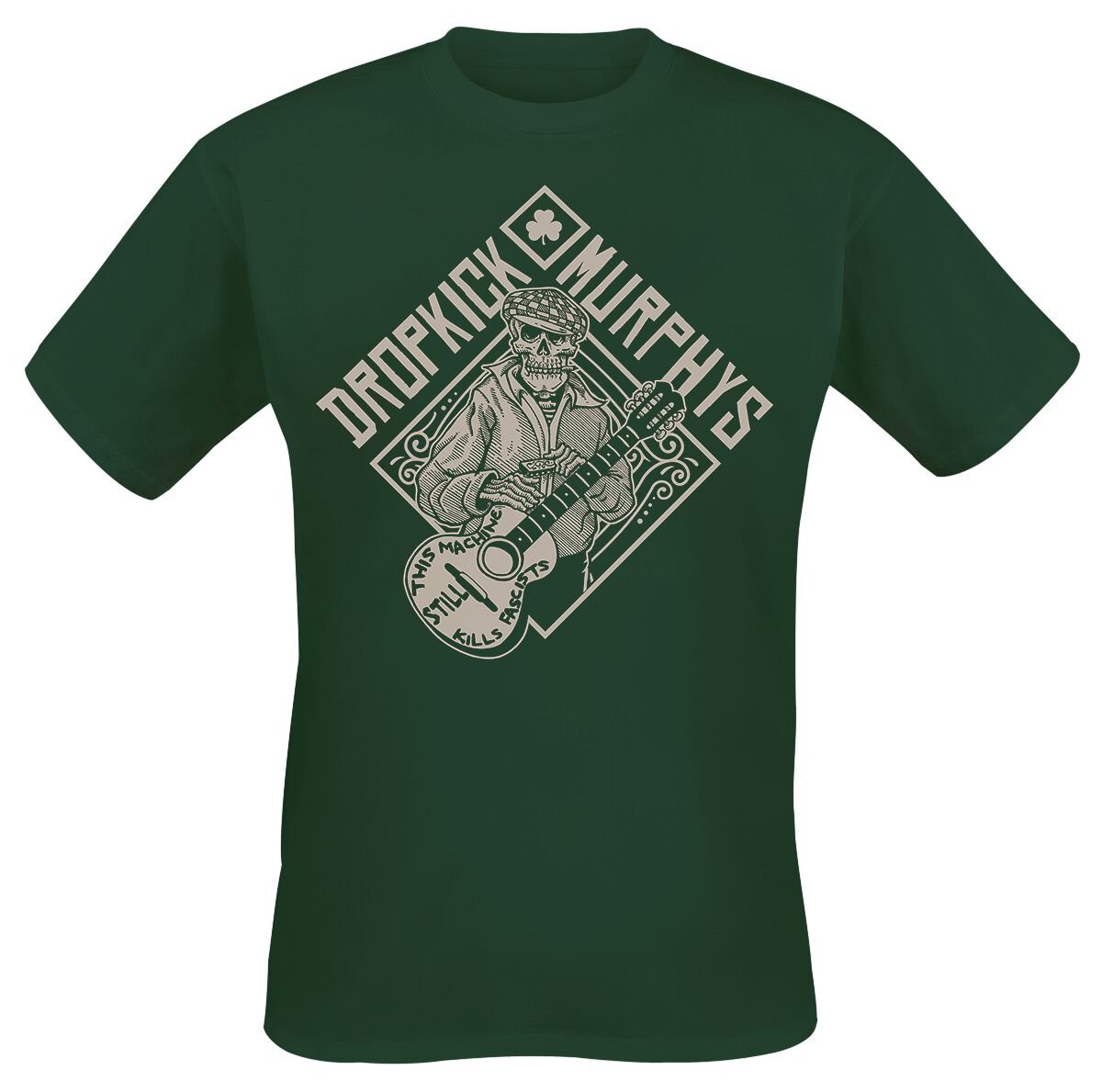 Dropkick Murphys T-Shirt Skelly Cousin S to XXL for Men dark green