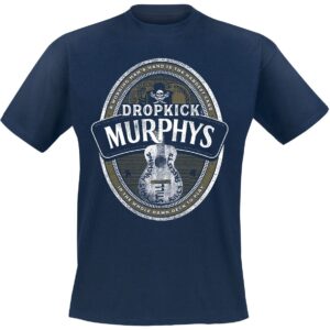 Dropkick Murphys T-Shirt Beer Label S to XXL for Men navy