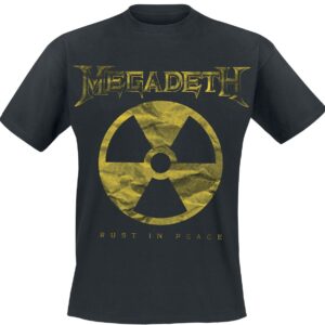 Megadeth T-Shirt Large Rip Nuclear Logo S to XXL for Men black