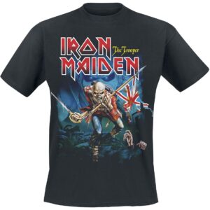 Iron Maiden T-Shirt POM Trooper Eddie Large Eyes S to 4XL for Men black