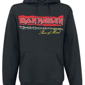Iron Maiden Hoodie POM Red Strip Logo Tracklist S to 5XL for Men black