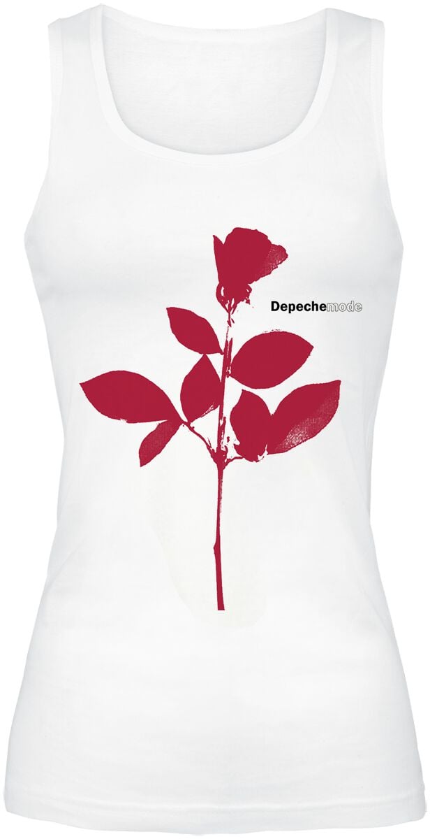 Depeche Mode Top Rose M to XXL for Women white