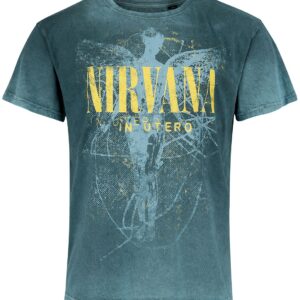 Nirvana T-Shirt In Utero Dye S to 3XL for Men turquoise