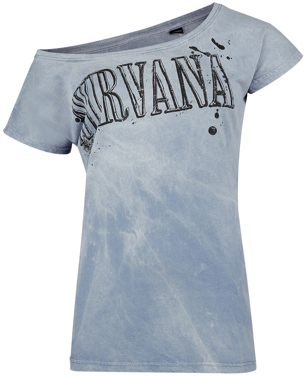 Nirvana T-Shirt In Utero Collage S to XXL for Women light blue