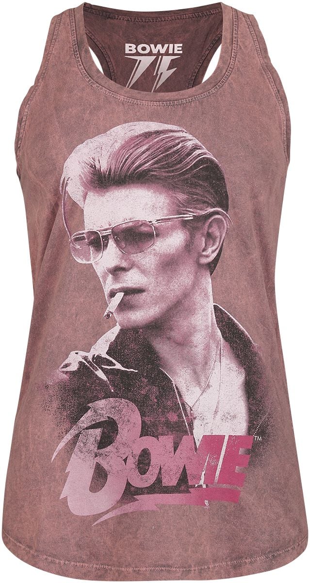 David Bowie Top Smoking S to XXL for Women coral