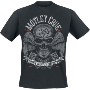 Mötley Crüe T-Shirt Too Fast For Love Skully S to 4XL for Men black