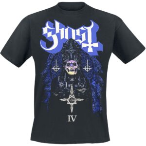 Ghost T-Shirt Stained Glass IV S to 4XL for Men black