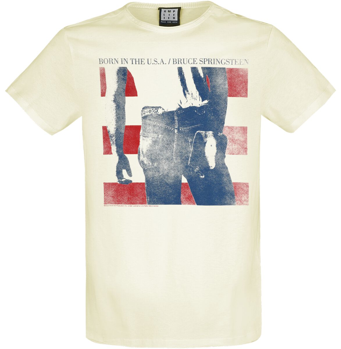 Bruce Springsteen T-Shirt Amplified Collection Born In The USA S to XXL for Men off white