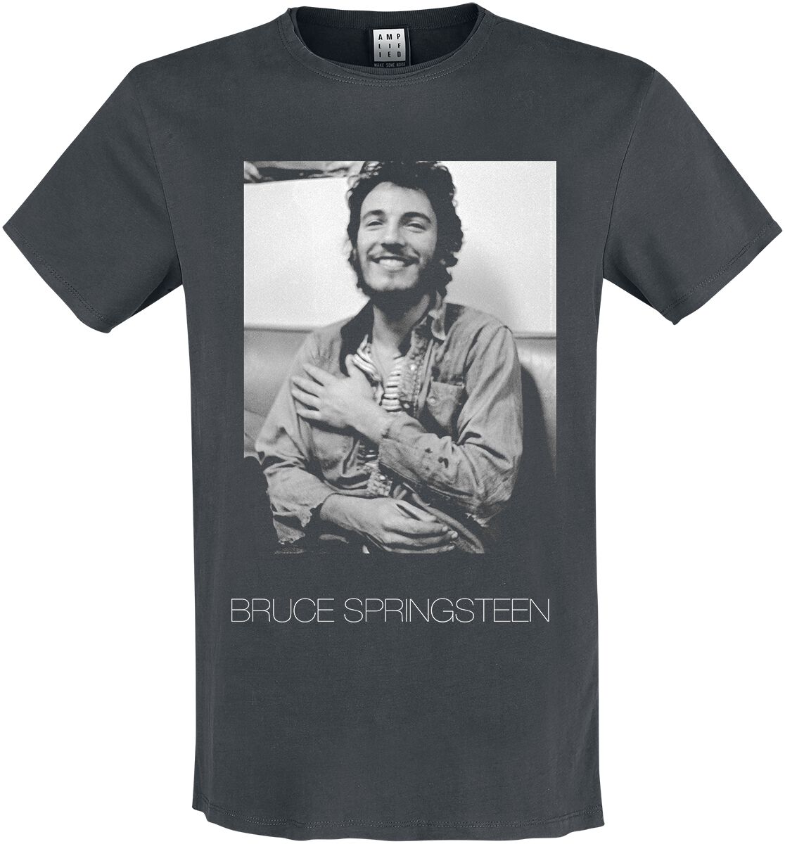 Bruce Springsteen T-Shirt Amplified Collection Vintage S to XXL for Men charcoal