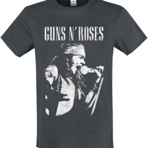 Guns N' Roses T-Shirt Amplified Collection Axl Live Profile S to 3XL for Men charcoal