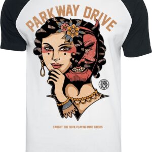 Parkway Drive T-Shirt Devil Tricks S to XXL for Men black-white