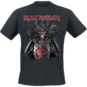Iron Maiden T-Shirt Senjutsu Heads M to 4XL for Men black