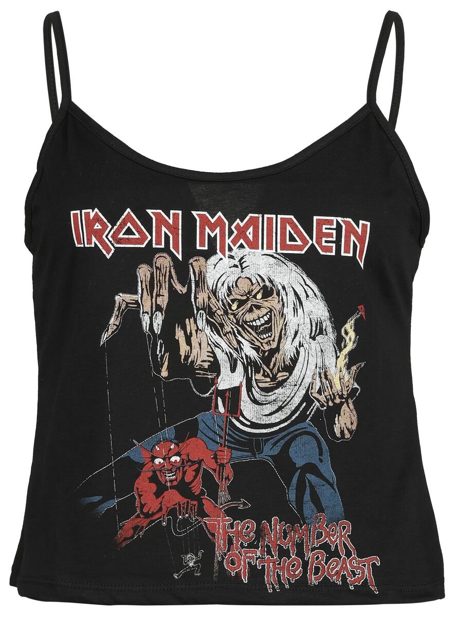 Iron Maiden Top The Number Of The Beast S to XXL for Women black