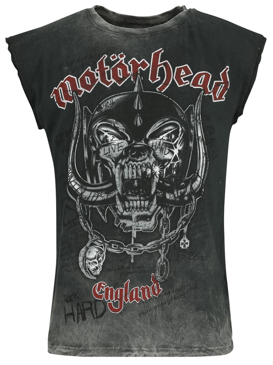 Motorhead Tanktop England S to 4XL for Men grey