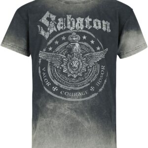 Sabaton T-Shirt Valor Courage Honor S to 4XL for Men charcoal