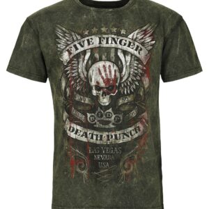 Five Finger Death Punch T-Shirt No Regrets S to 4XL for Men grey-brown