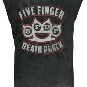 Five Finger Death Punch Tanktop Logo S to 4XL for Men grey