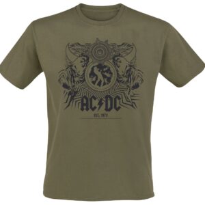 AC/DC T-Shirt Black Ice S to 4XL for Men olive