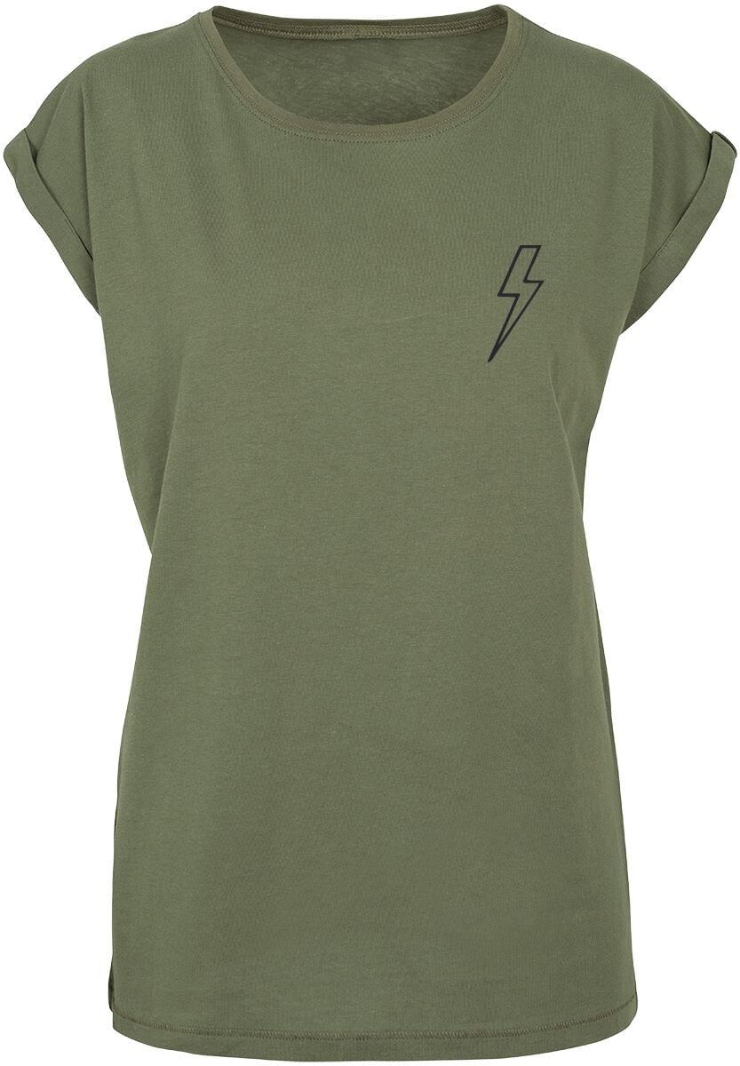 AC/DC T-Shirt High Voltage S to XL for Women olive