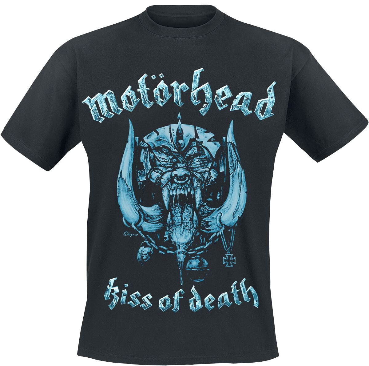 Motorhead T-Shirt Kiss Of Death Warpig Cut Out S to 4XL for Men black