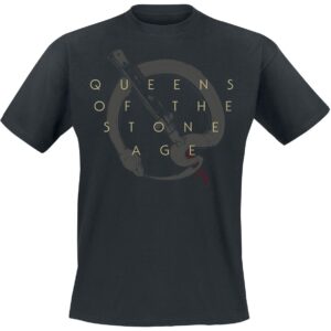 Queens Of The Stone Age T-Shirt In Times New Roman Bad Dog S to 3XL for Men black