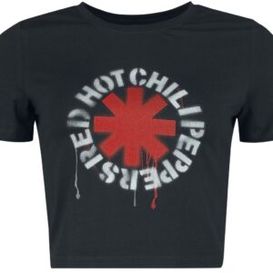 Red Hot Chili Peppers T-Shirt Stencil Asteriks XS to XL for Women black