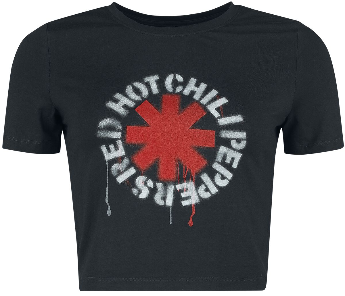 Red Hot Chili Peppers T-Shirt Stencil Asteriks XS to XL for Women black