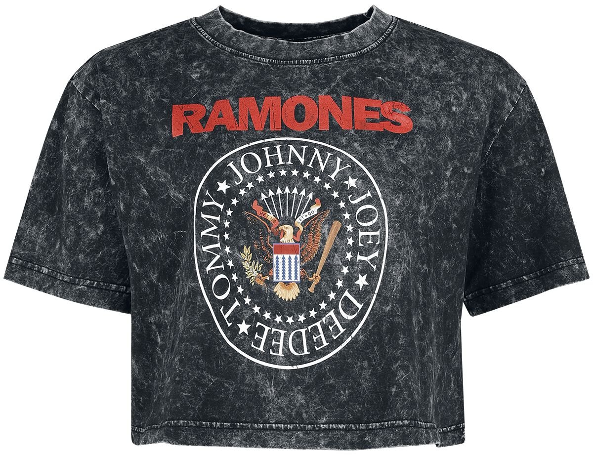 Ramones T-Shirt Crest XS to L for Women dark grey-black