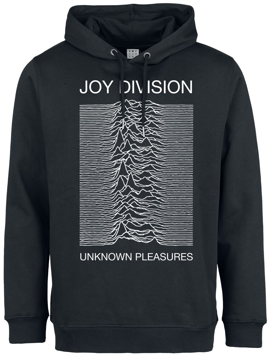 Joy Division Hoodie Amplified Collection Unknown Pleasures S to 3XL for Men black