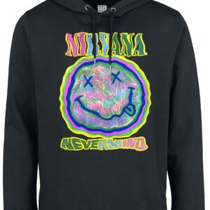 Nirvana Hoodie Amplified Collection Scribble Nevermind XS to 3XL for Men black