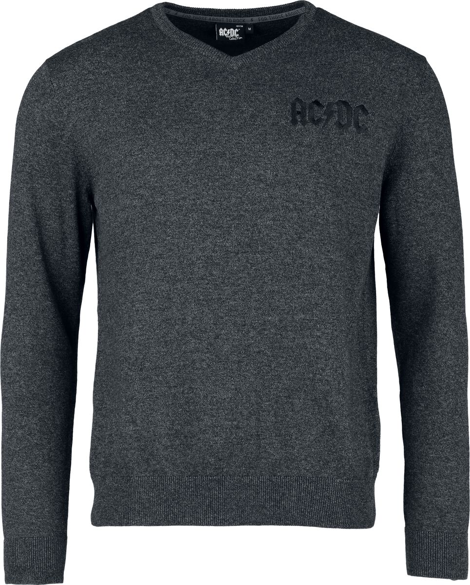 AC/DC Knit jumper EMP Signature Collection M to 3XL for Men black-grey