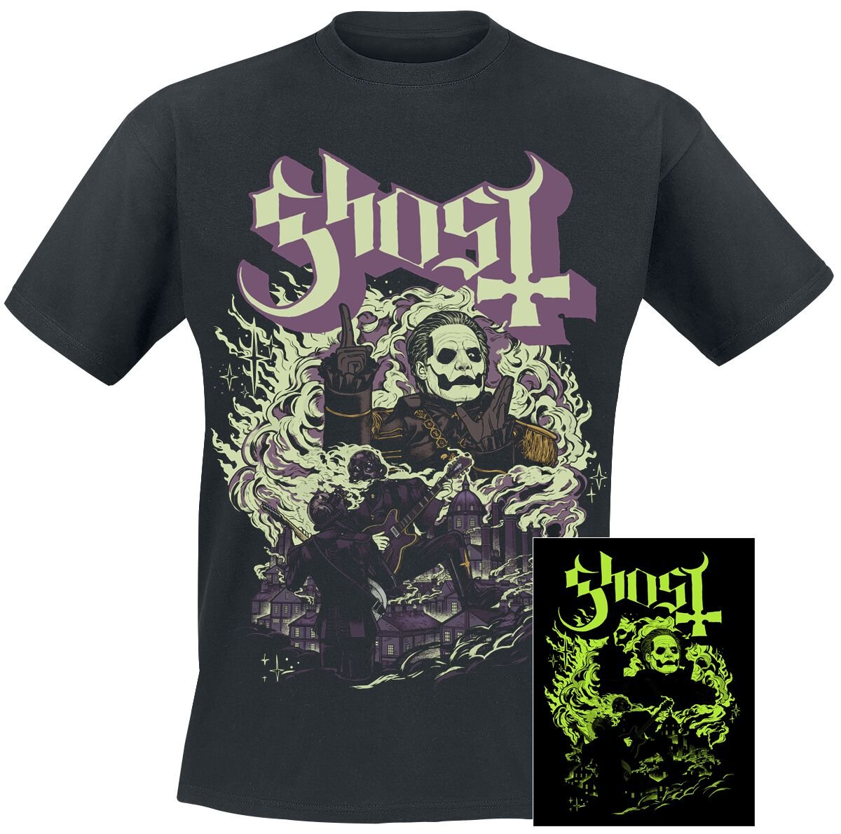 Ghost T-Shirt FOG YK GITD S to 4XL for Men black