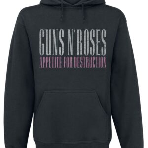 Guns N' Roses Hoodie Appetite Skull L to XXL for Men black