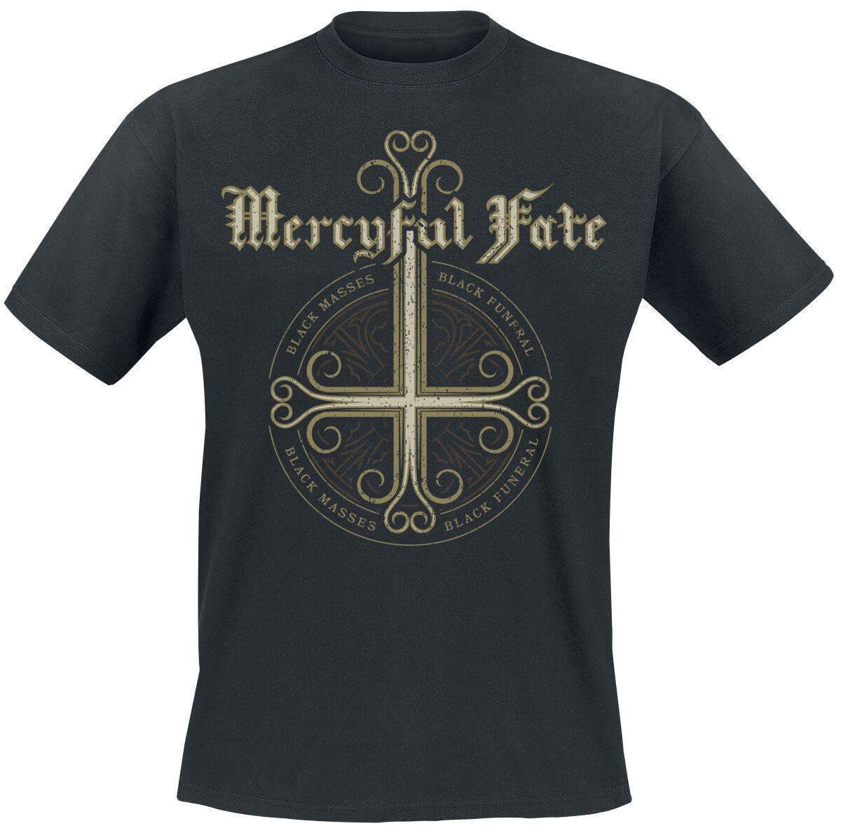 Mercyful Fate T-Shirt Black Funeral Cross M to 3XL for Men black