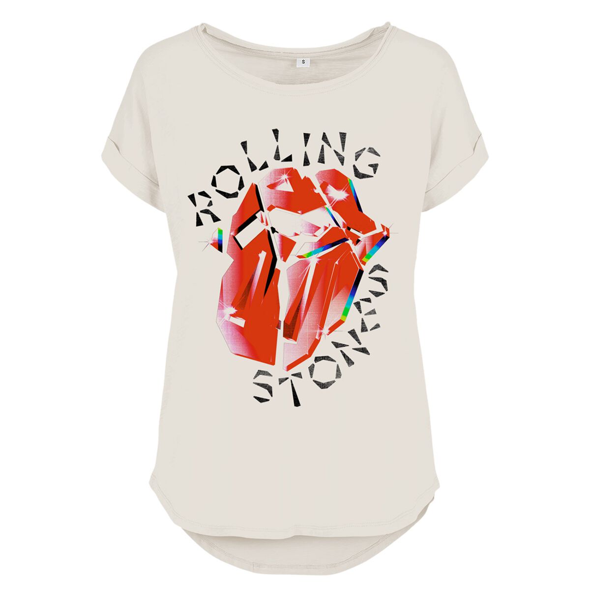 The Rolling Stones T-Shirt Hackney Diamonds Prism Tongue S to 5XL for Women white