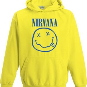 Nirvana Hoodie Sweater Kids Logo S to L for Girls & Boys yellow