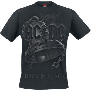 AC/DC T-Shirt Back In Black Torn S to 4XL for Men black
