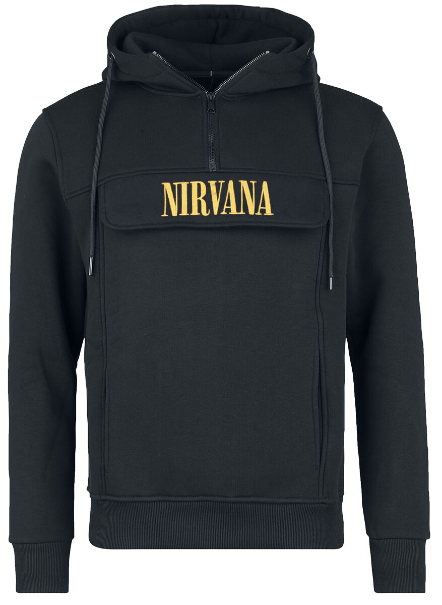 Nirvana Hoodie Logo M to 3XL for Men black