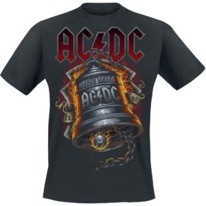 AC/DC T-Shirt Hells Bells Flames S to 5XL for Men black