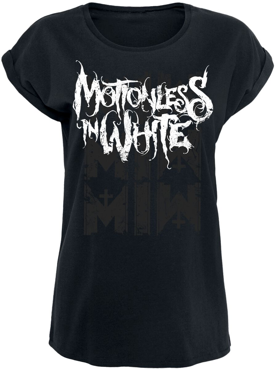 Motionless In White T-Shirt Logo L to XXL for Women black