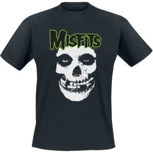 Misfits T-Shirt Green Skull S to XXL for Men black