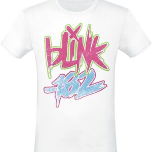 Blink 182 T-Shirt Text S to 3XL for Men white