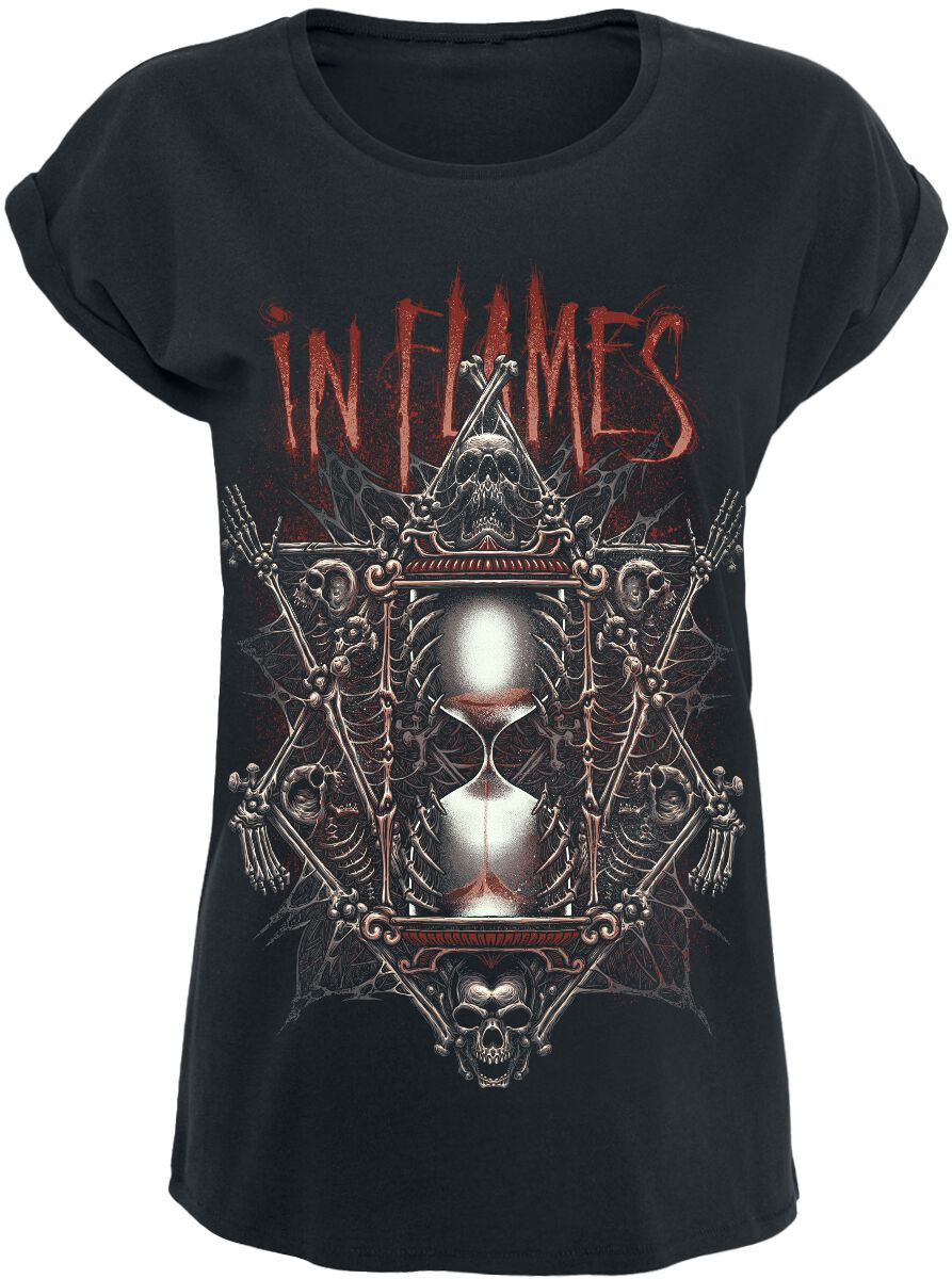 In Flames T-Shirt Dark Hourglass S to XXL for Women black