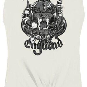 Motorhead Top Amplified Collection Snaggeltooth Crest S to XL for Women white