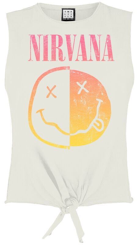 Nirvana Top Amplified Collection Gradient Spliced S to XL for Women white